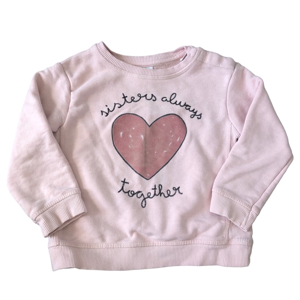 Valentines Sisters Always Together Zara 2-3 year sweater